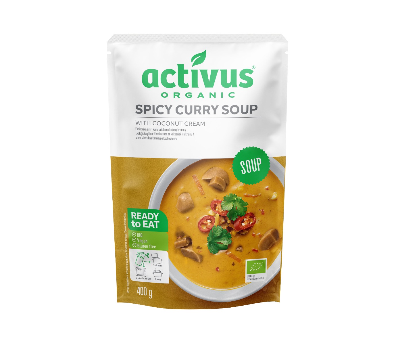 Organic Spicy curry soup - Activus