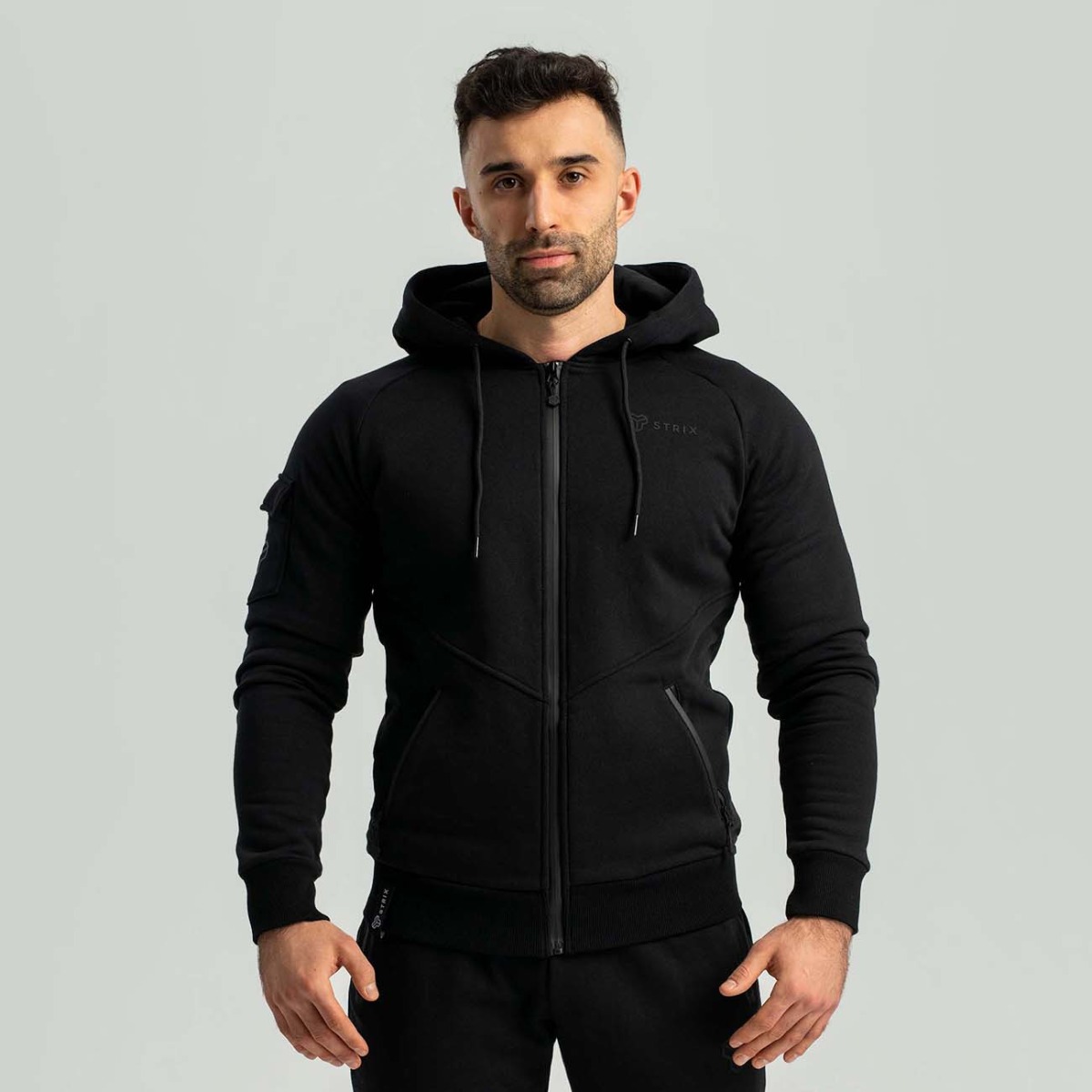 Nova Zip Up Hoodie Zwart - STRIX
