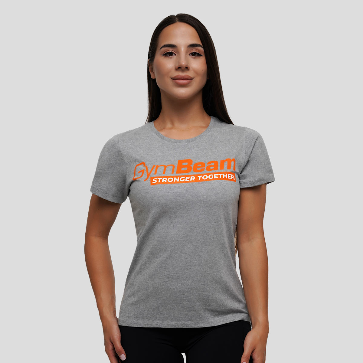 Vrouwen Samen Sterker T-Shirt Grijs - GymBeam