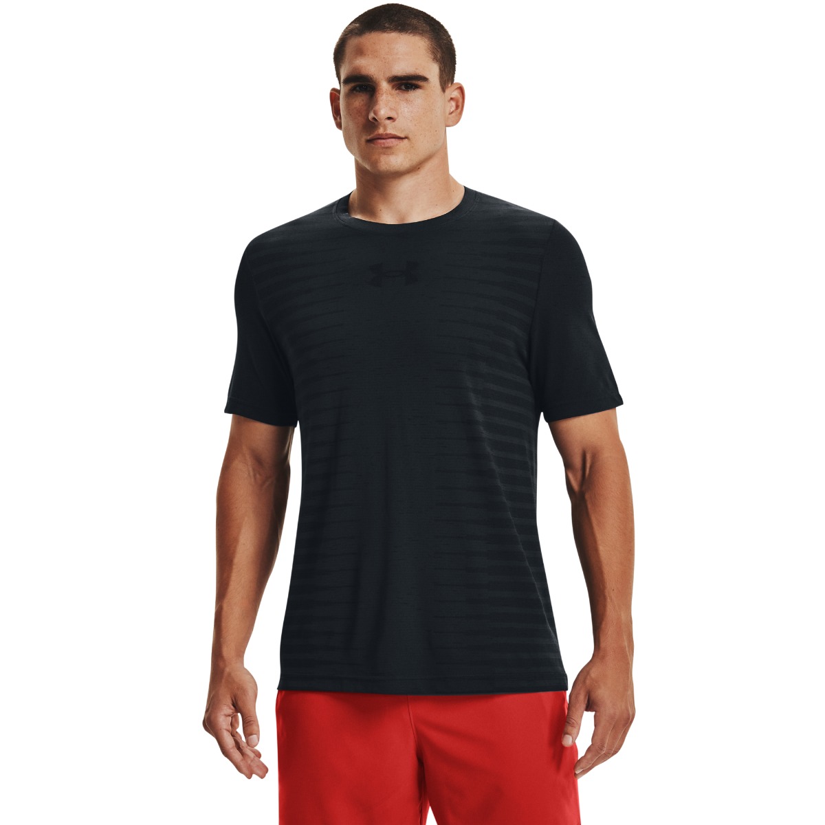 T-shirt Seamless Wordmark SS Black - Under Armour