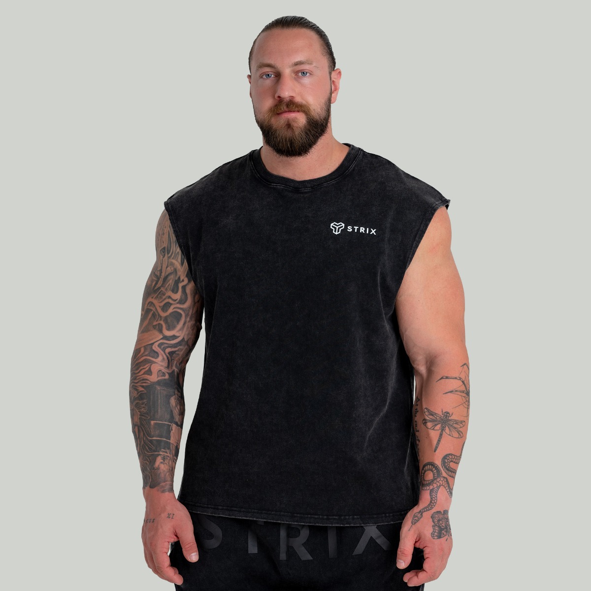 Gewassen Tanktop Zwart - STRIX