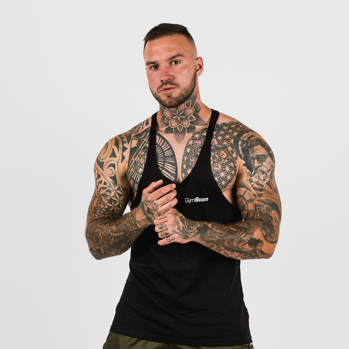 Heren Stringer Tank Top Zwart - GymBeam