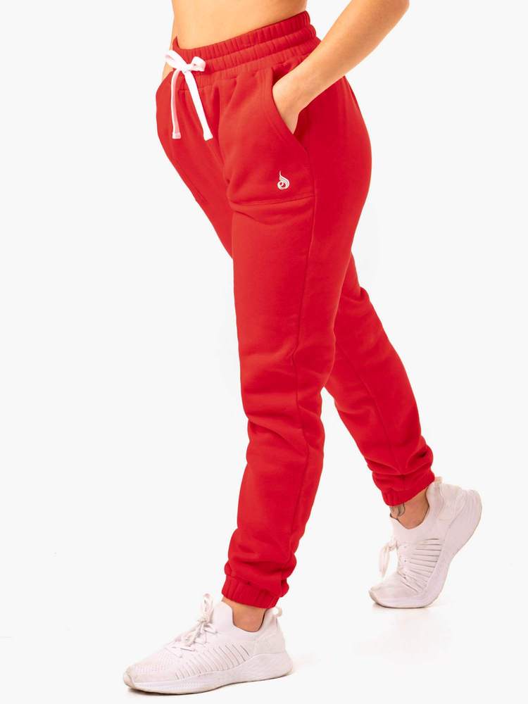Women‘s Joggers Ultimate High Waisted Red - Ryderwear