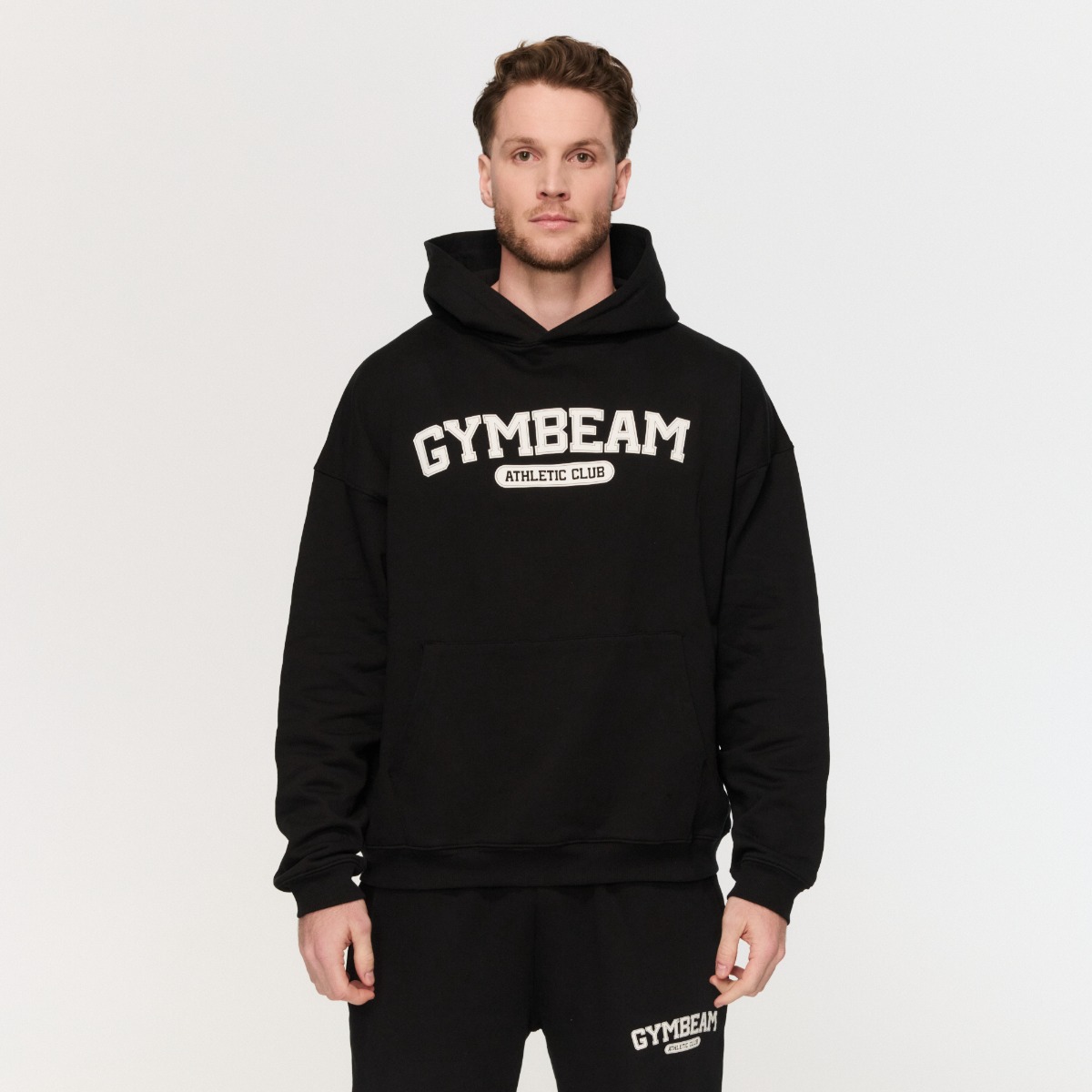 Varsity Hoodie Black - GymBeam