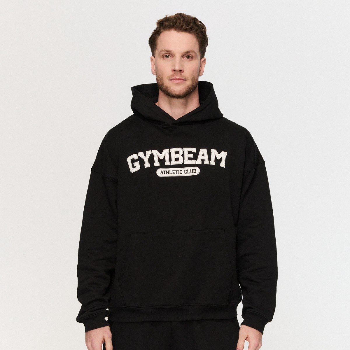 Varsity Hoodie Black - GymBeam