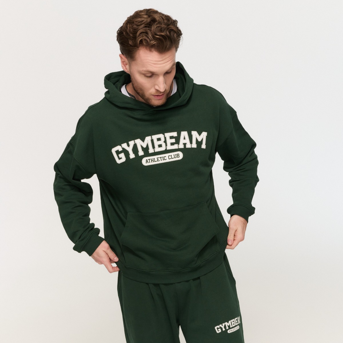 Varsity Hoodie Green - GymBeam