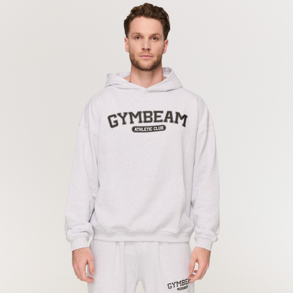 Varsity Hoodie Grey - GymBeam
