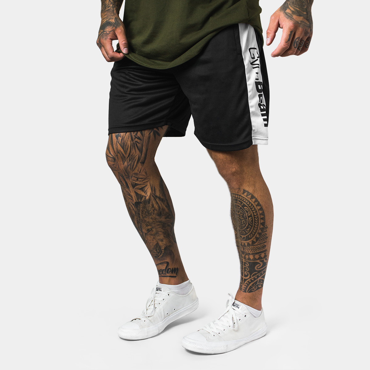 Heren Vertical Korte Broek Zwart - GymBeam