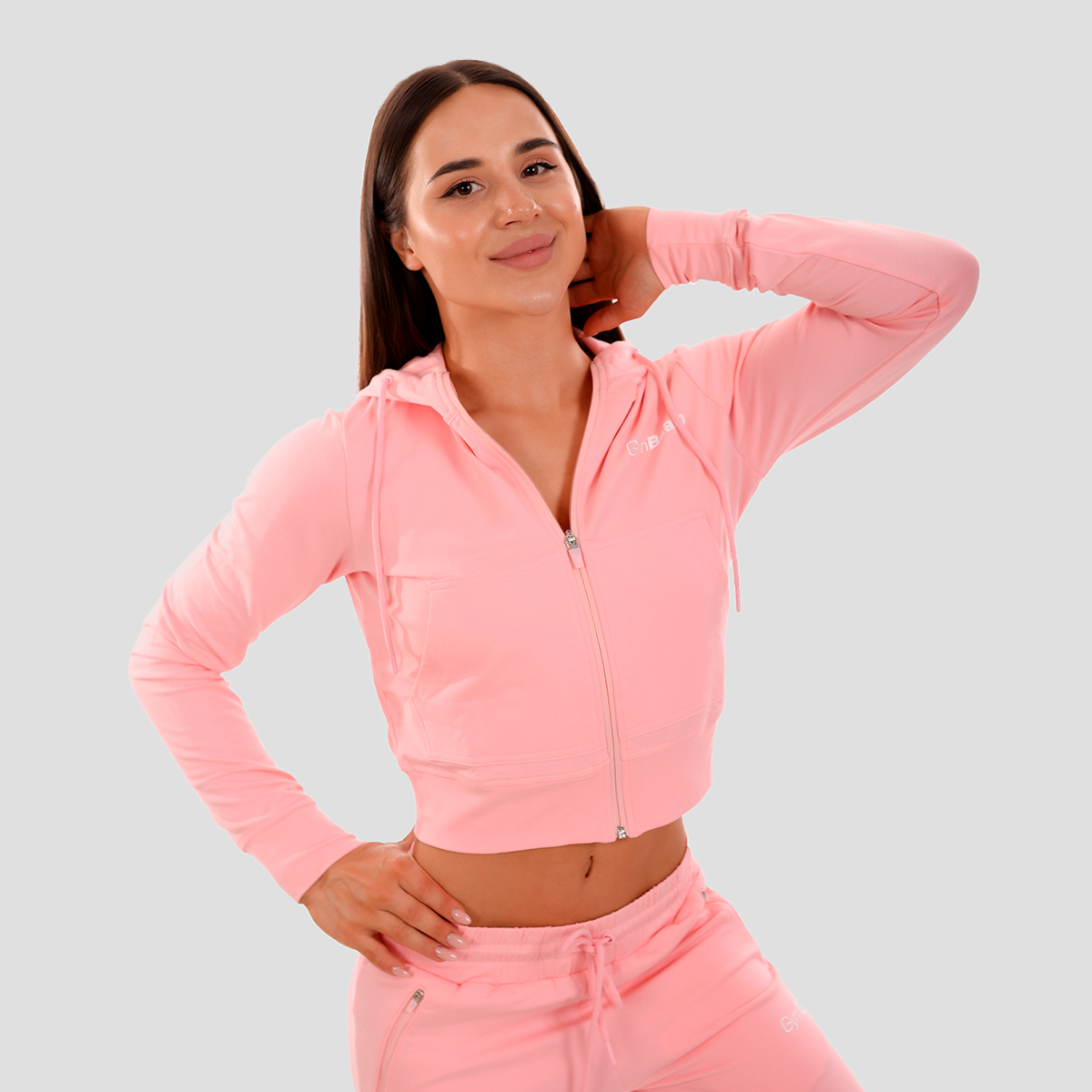 Dames TRN Zip-Up Hoodie Roze - GymBeam