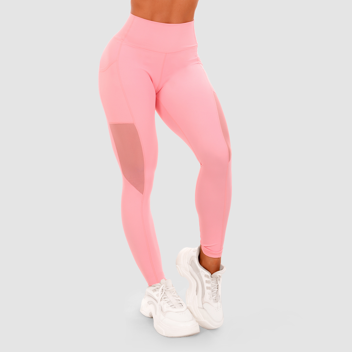 Legging Mesh Panel Roze - GymBeam