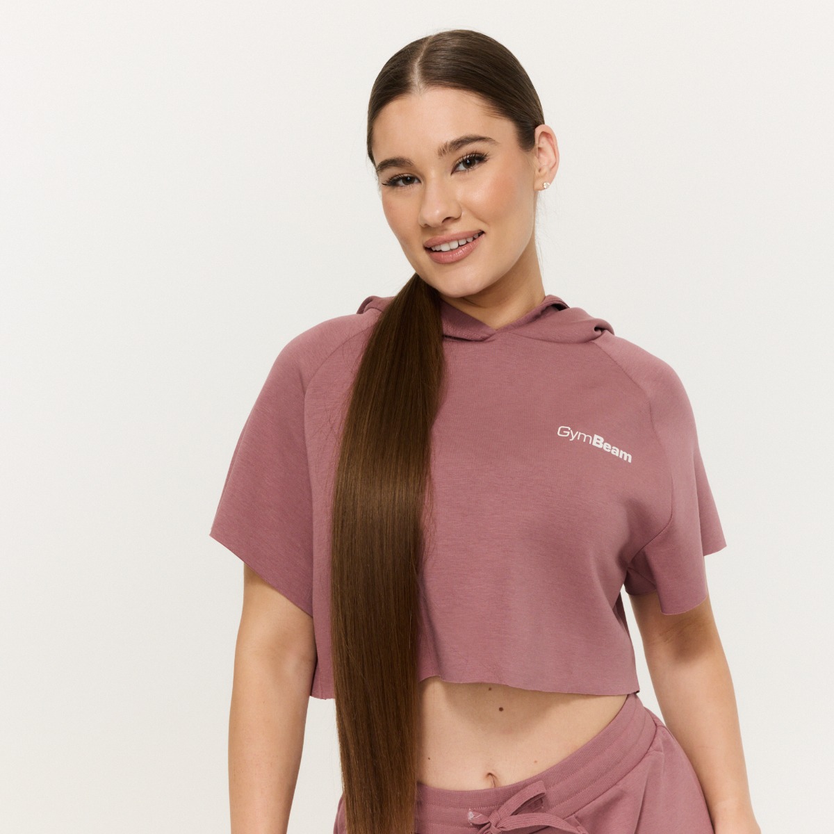 Women's Relay Cropped Hoodie Haze - GymBeam