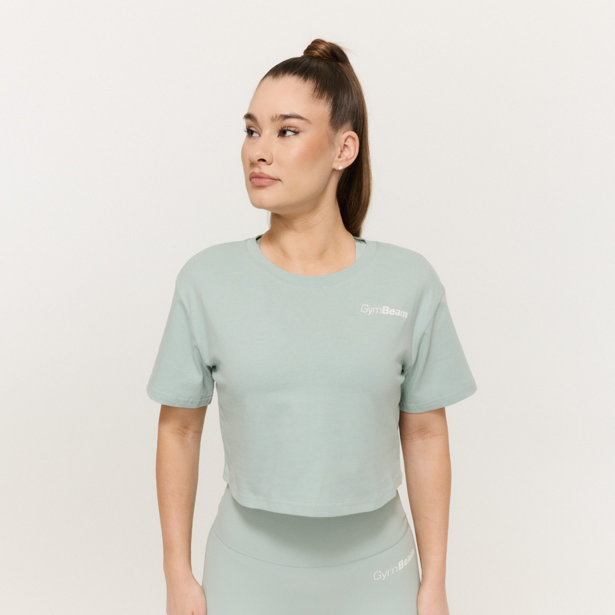 Dames Limitless Cropped T-shirt Eucalypt - GymBeam