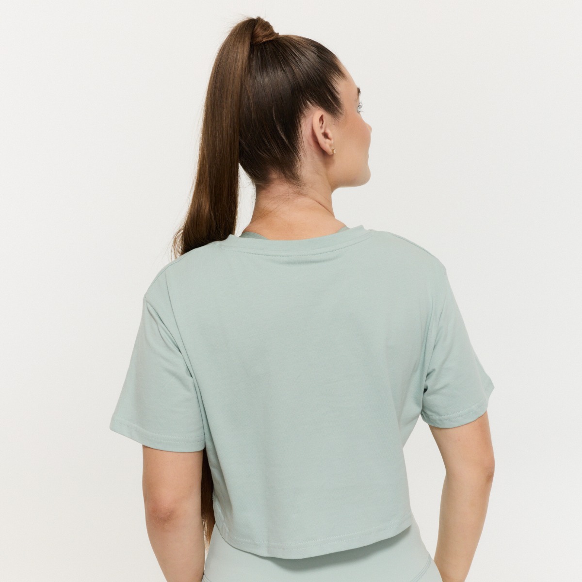 Dames Limitless Cropped T-shirt Eucalypt - GymBeam