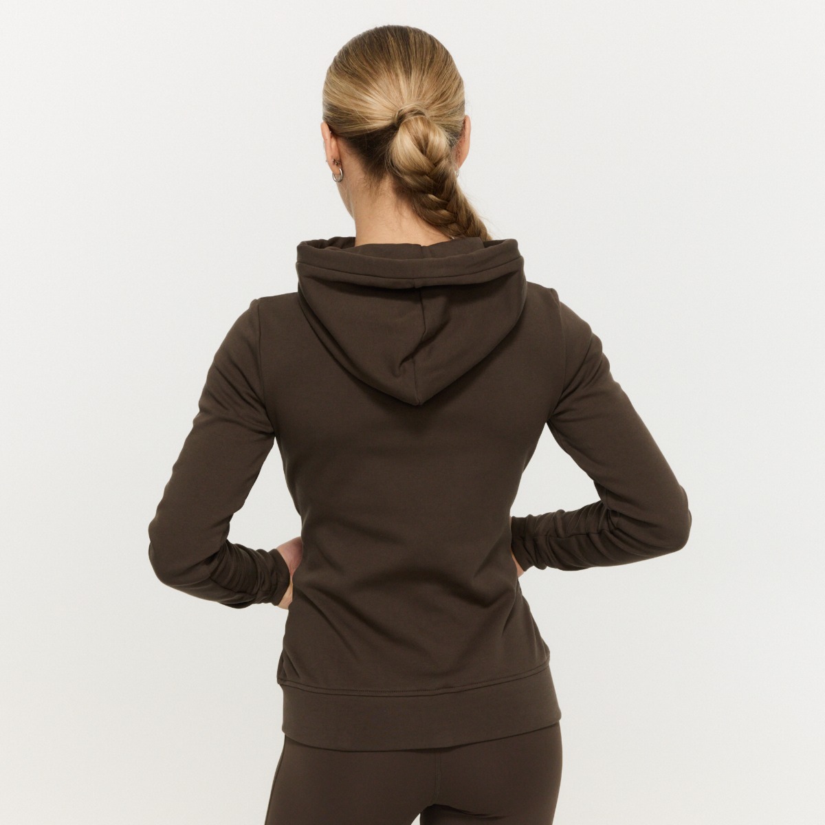 Dames Limitless Zip Up Hoodie Espresso - GymBeam
