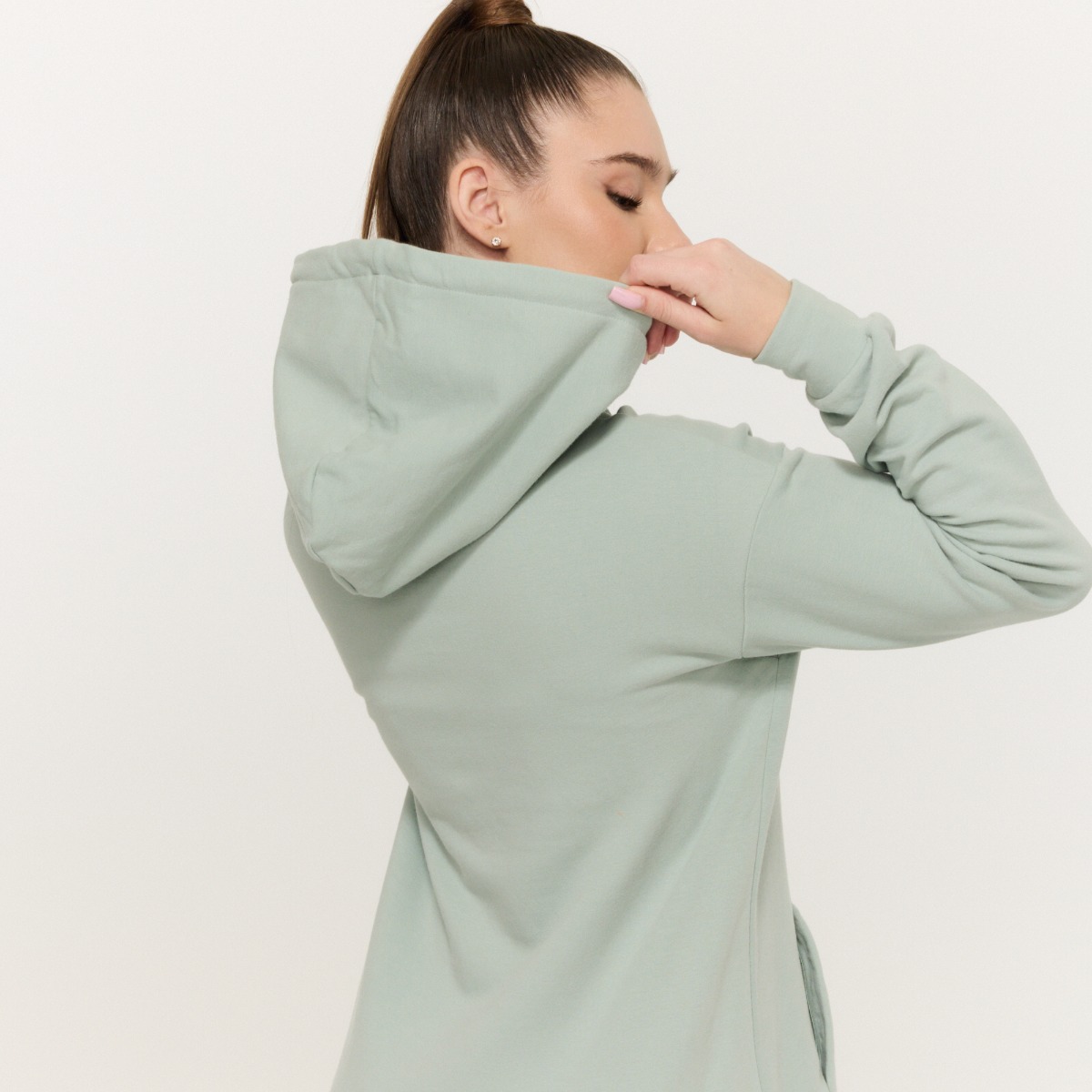 Dames Limitless Longline Hoodie Eucalypt - GymBeam