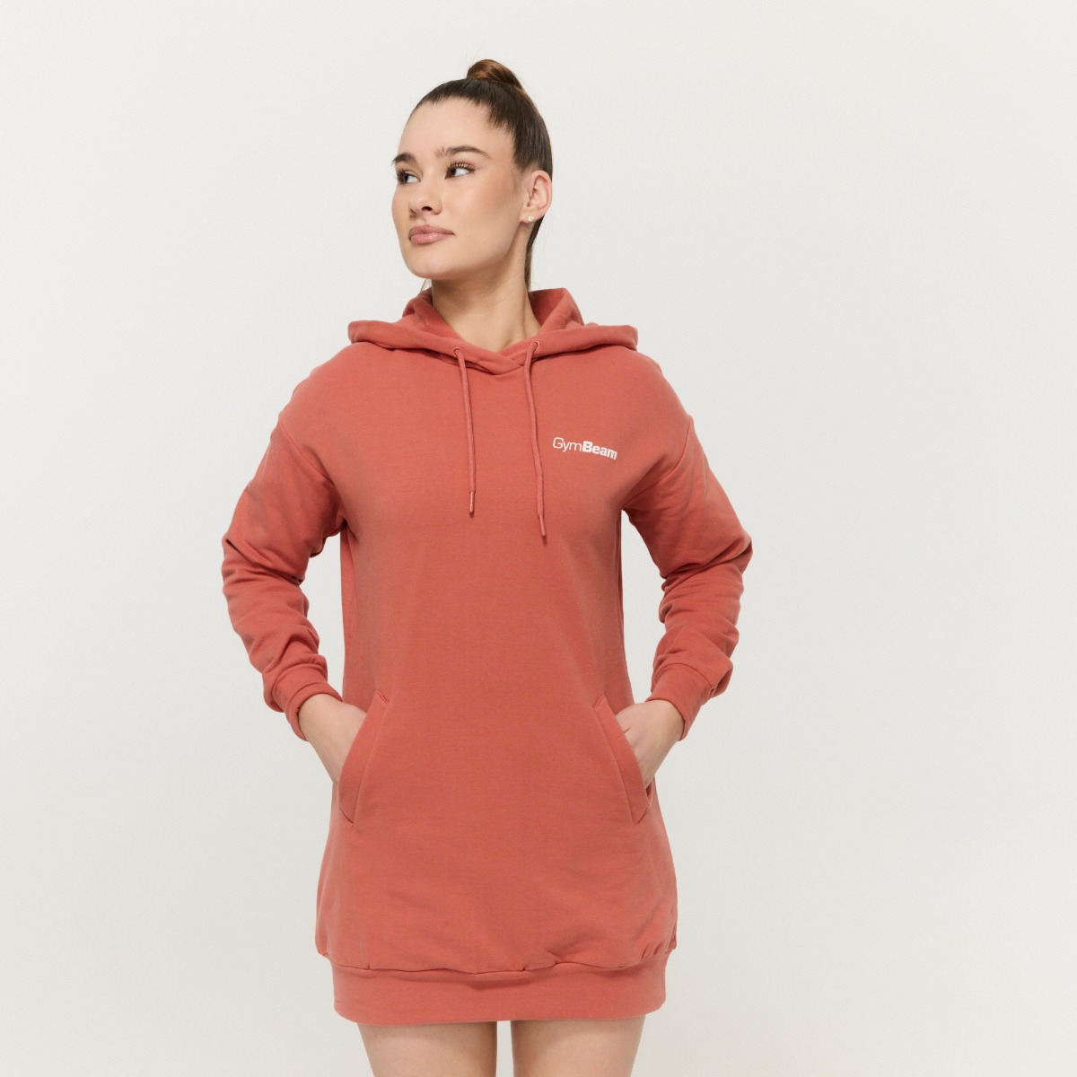 Dames Limitless Longline Hoodie Kaneel - GymBeam