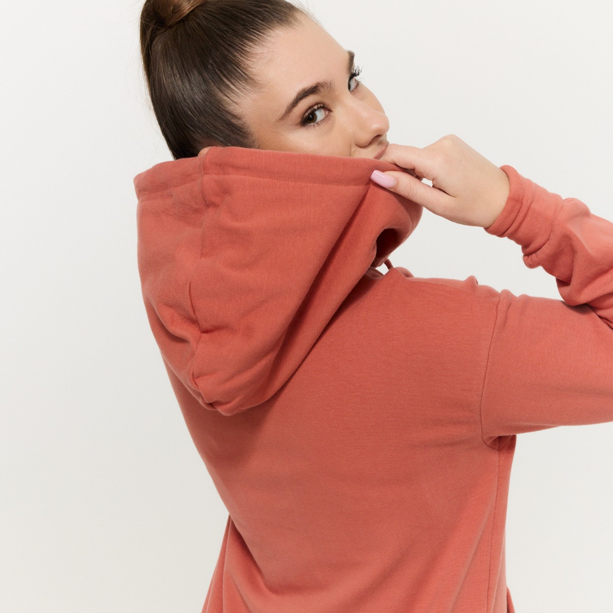 Dames Limitless Longline Hoodie Kaneel - GymBeam