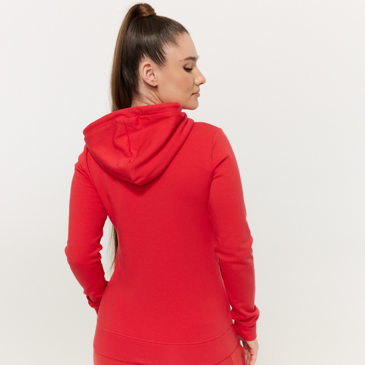 Dames Limitless Zip Up Hoodie Hot Red - GymBeam
