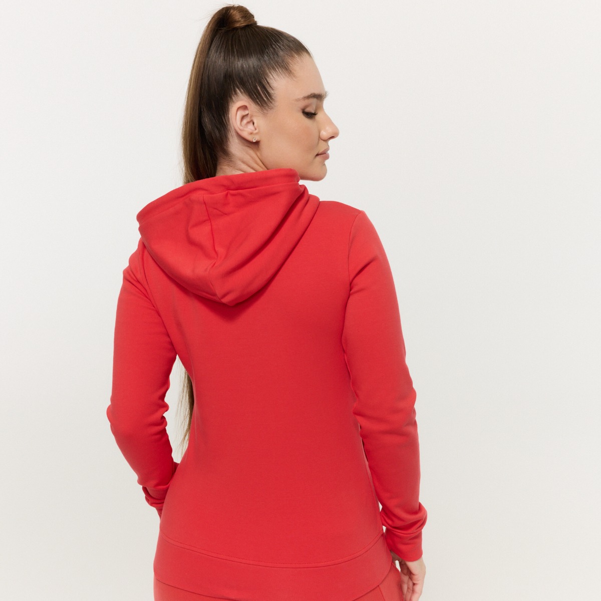 Dames Limitless Zip Up Hoodie Hot Red - GymBeam