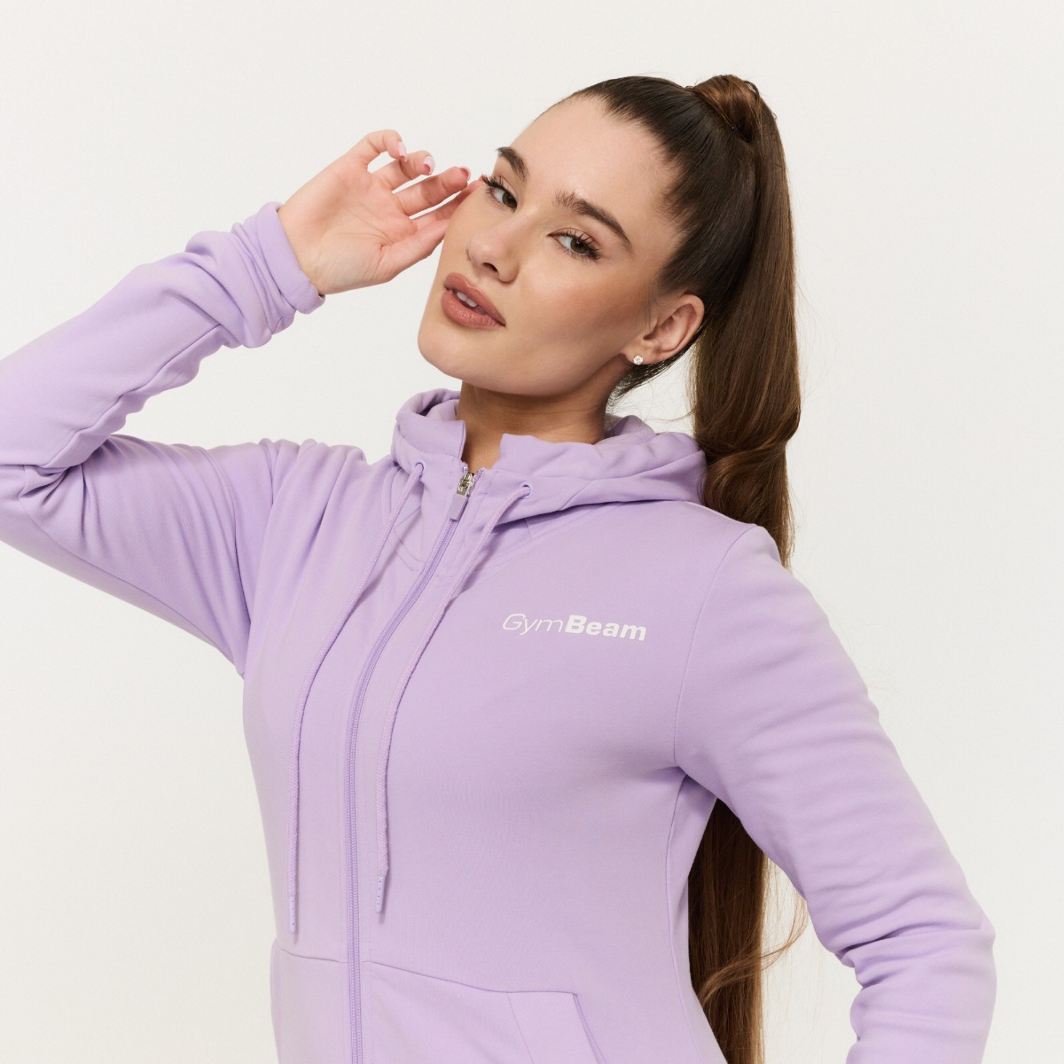 Dames Limitless Zip Up Hoodie Lavendel - GymBeam