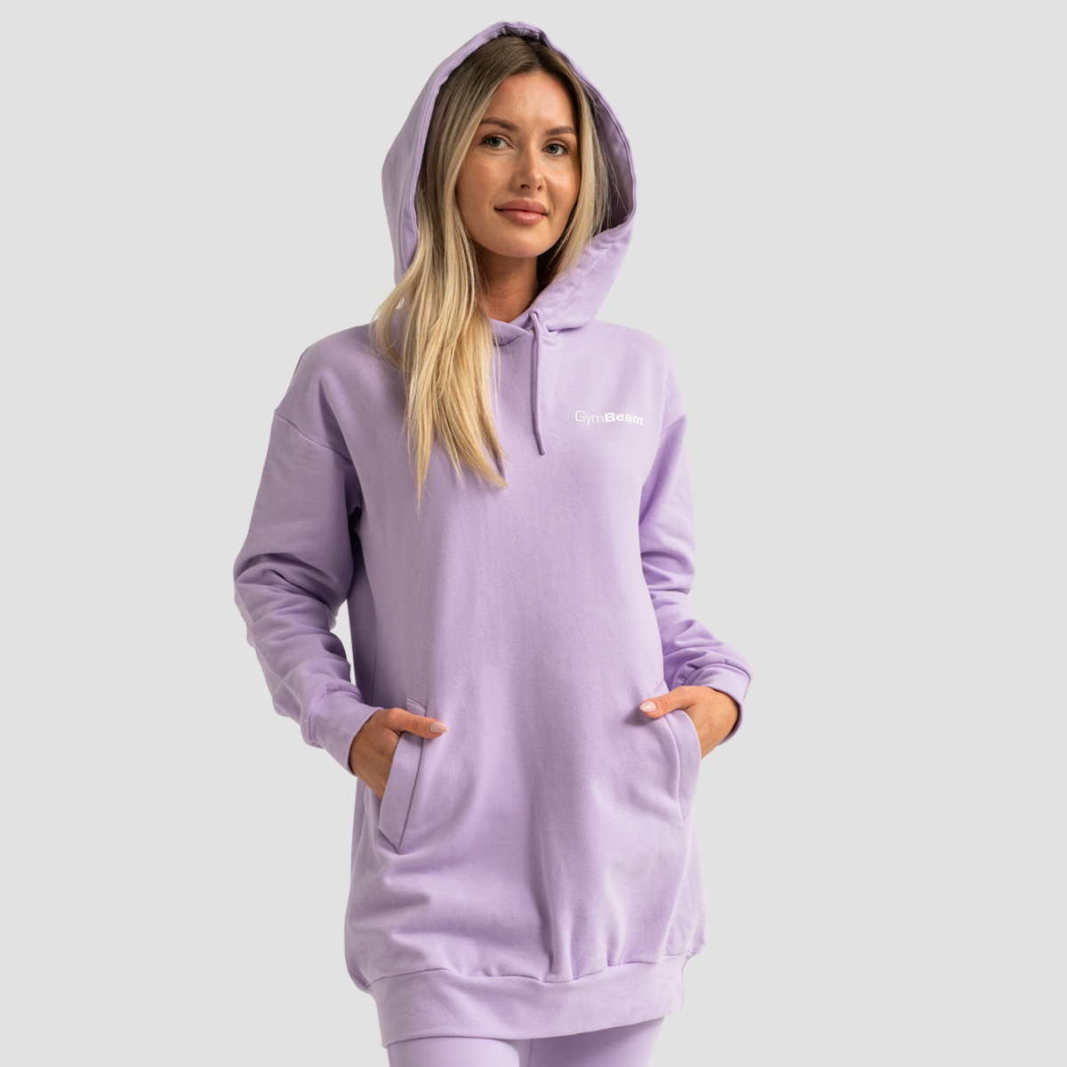 Dames Limitless Longline Hoodie Lavendel - GymBeam
