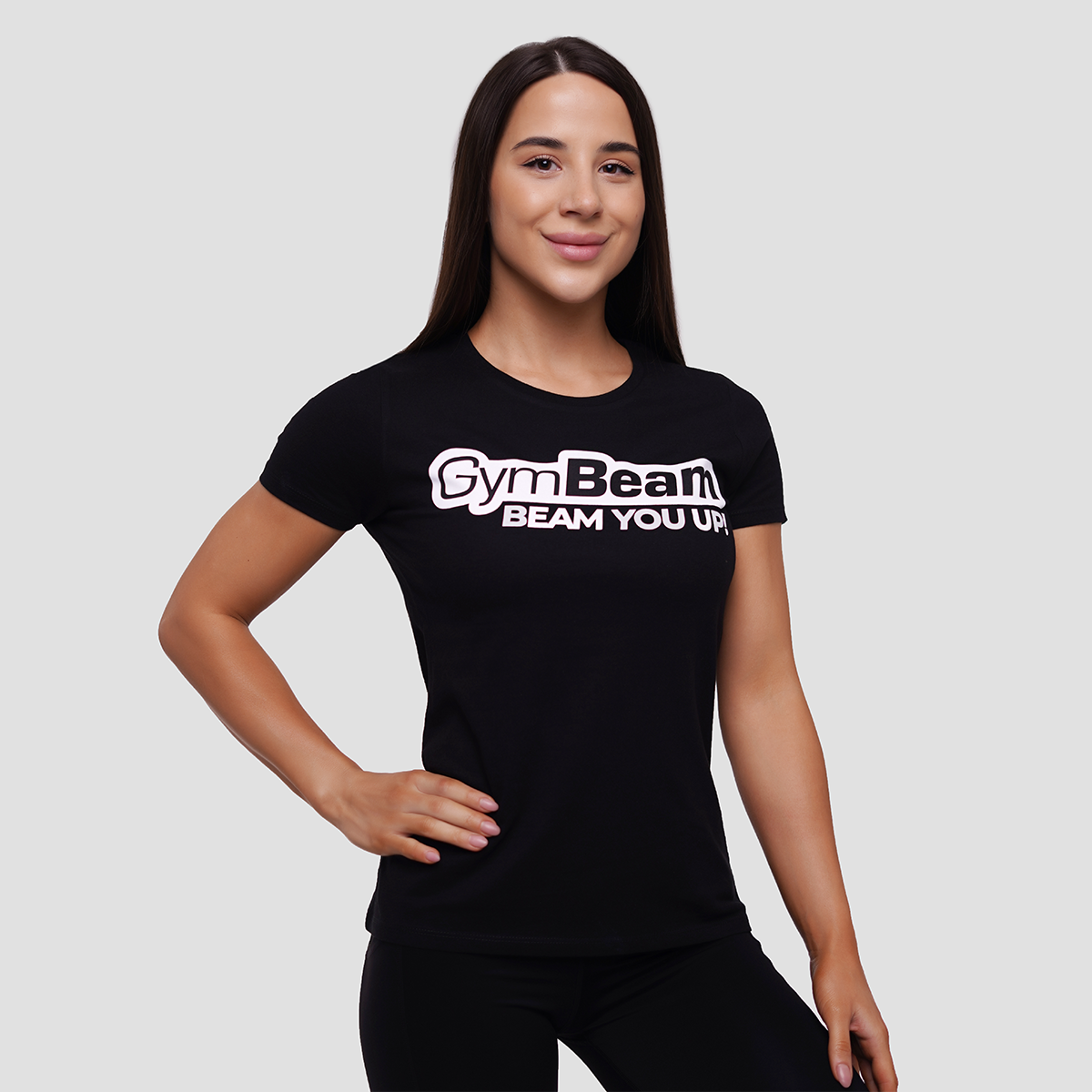 Dames T-shirt Beam Zwart - GymBeam