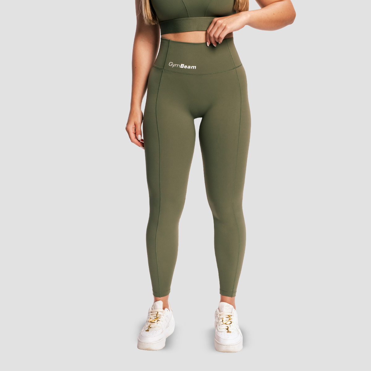 Women's Combat Leggings Olijfgrijs - GymBeam