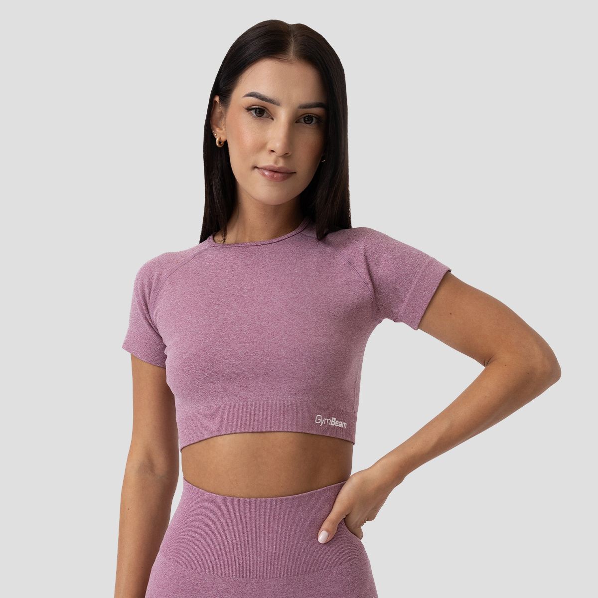 Dames FLO Crop Top Violet - GymBeam