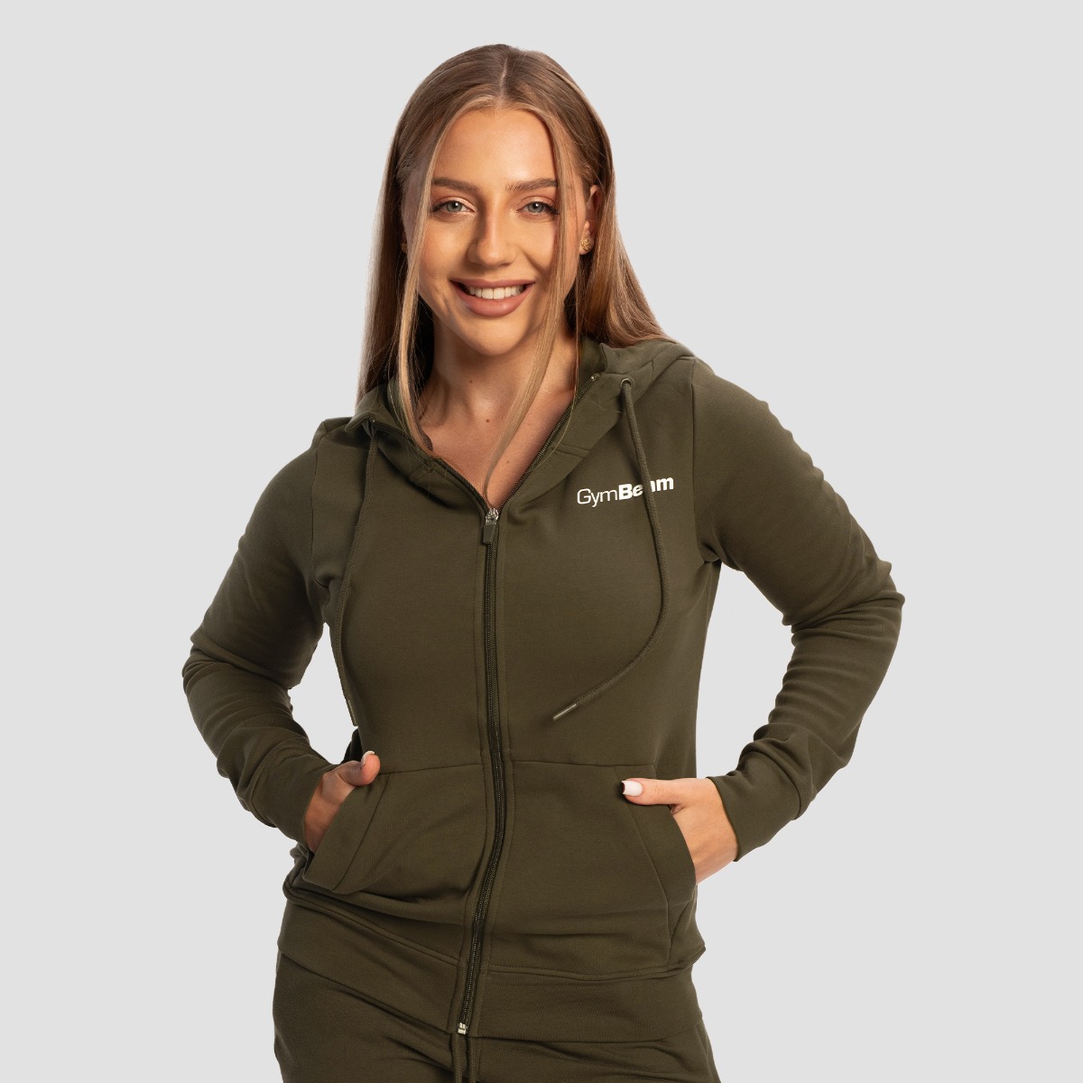 Dames Limitless Zip Up Hoodie Espresso - GymBeam