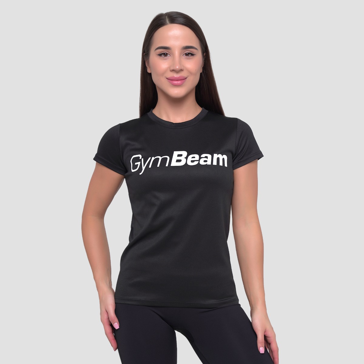 Dames Mesh T-shirt Essence Zwart - GymBeam