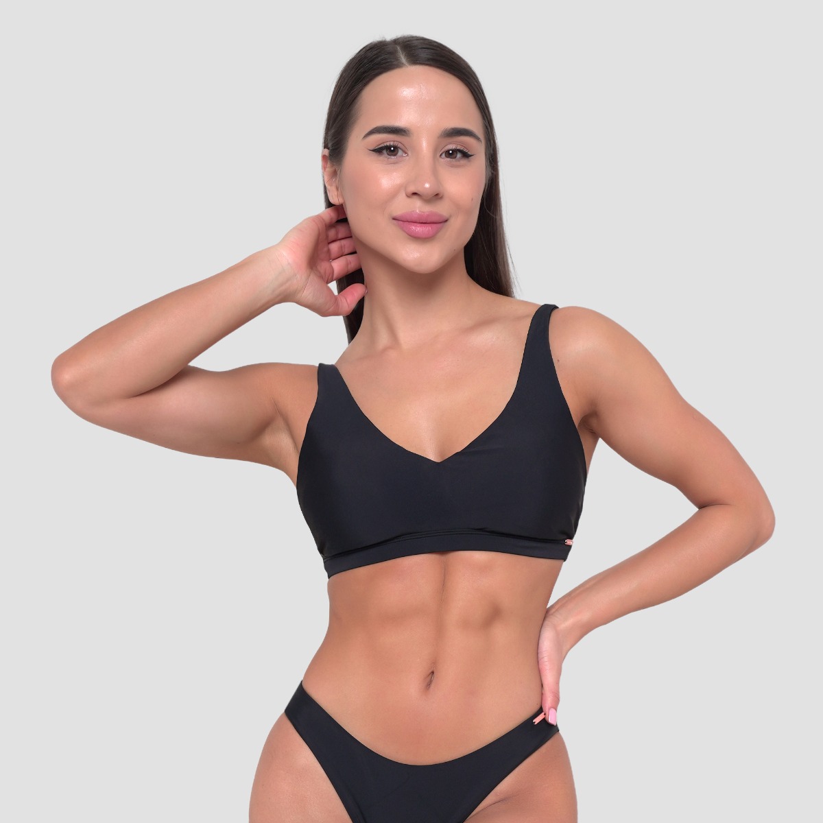 Dames Sport Bikinitop Zwart - GymBeam