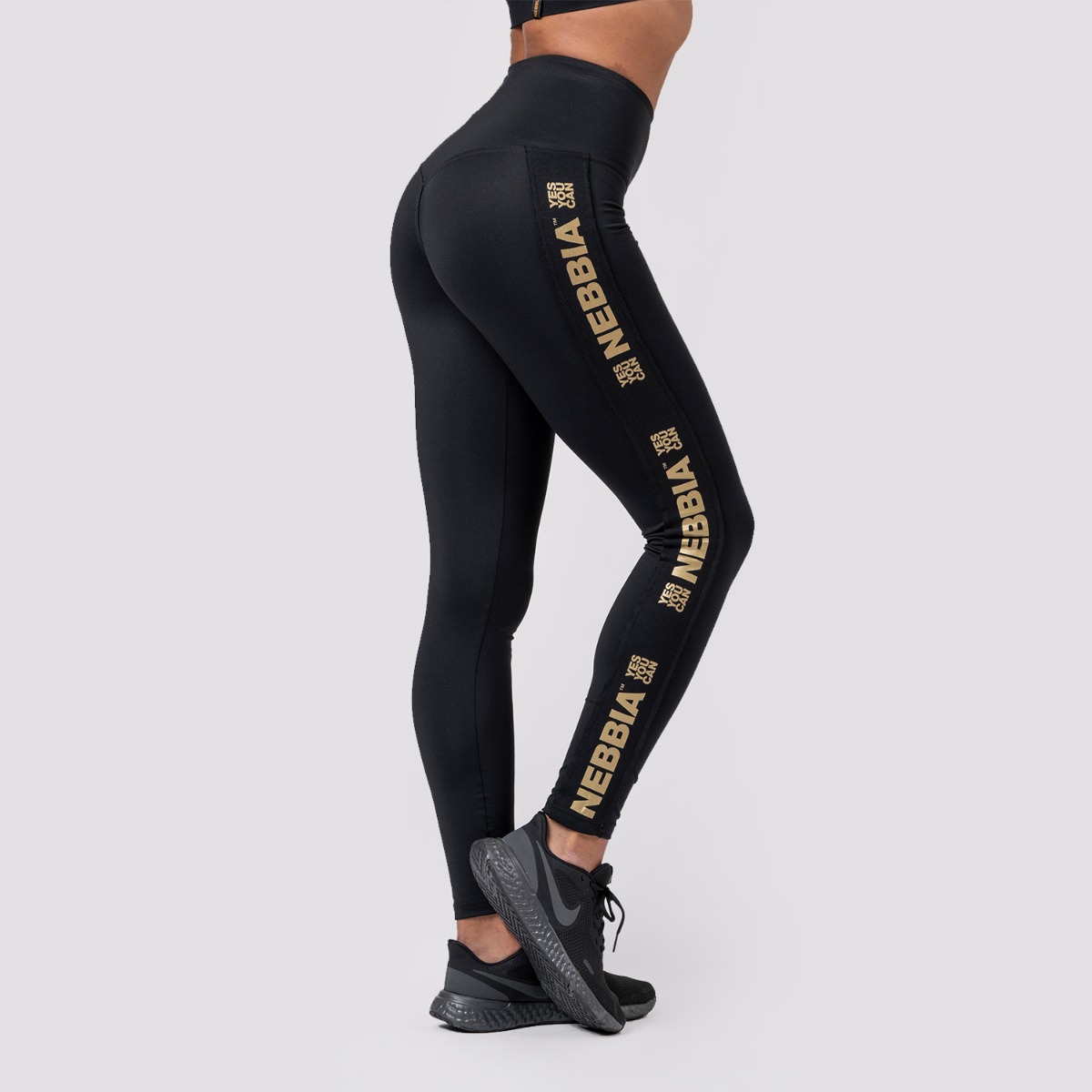 Women‘s leggings Intense Gold Classic black - NEBBIA