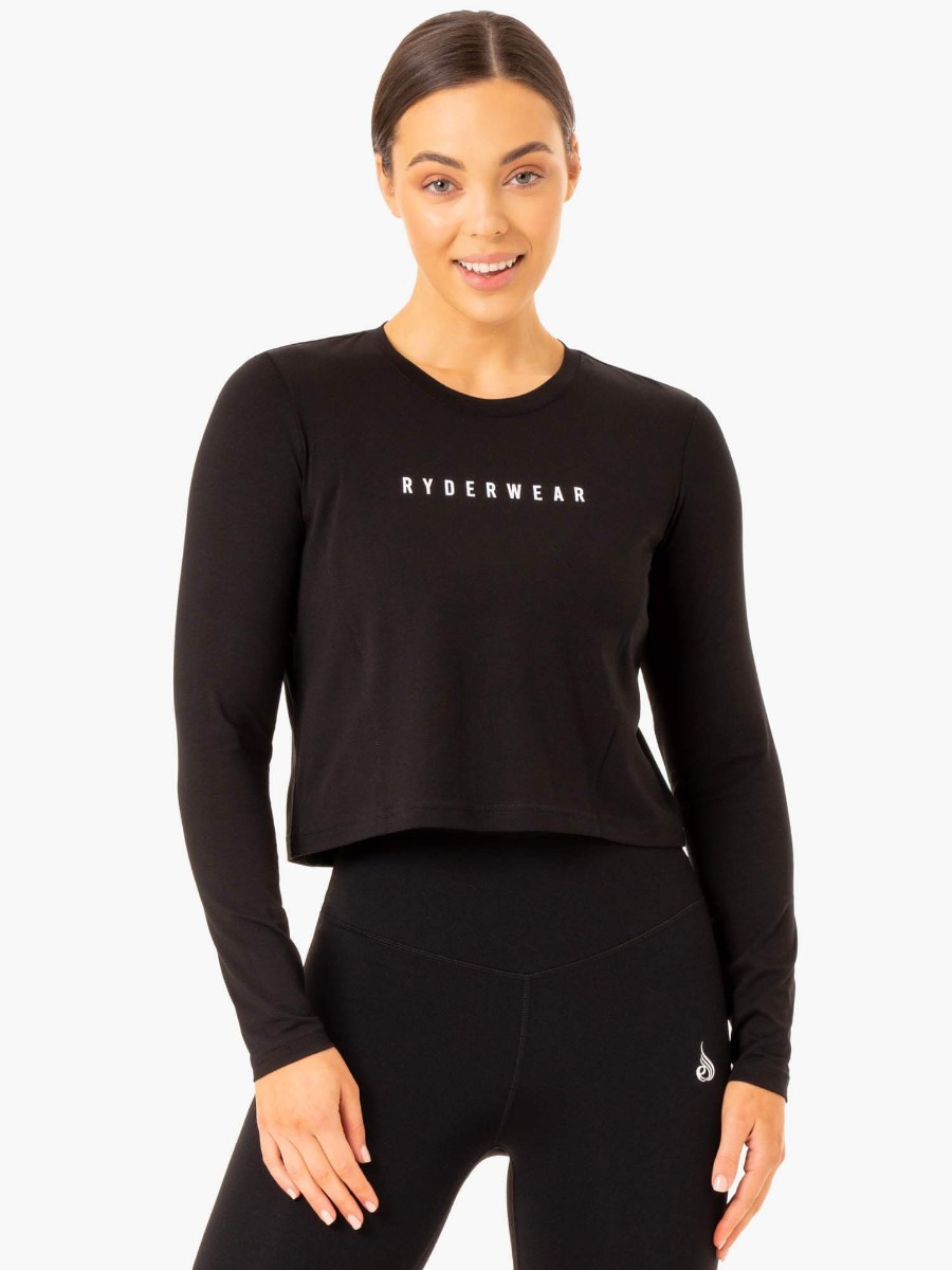 Women‘s Long Sleeve Top Foundation Black - Ryderwear