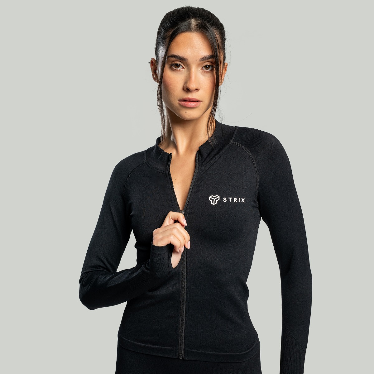 Naadloze sporttop voor dames Zwart - STRIX