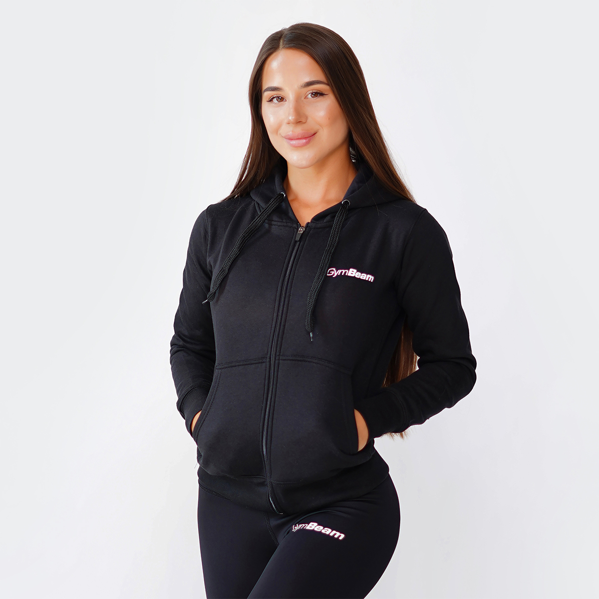 Damesrits Hoodie Zwart - GymBeam