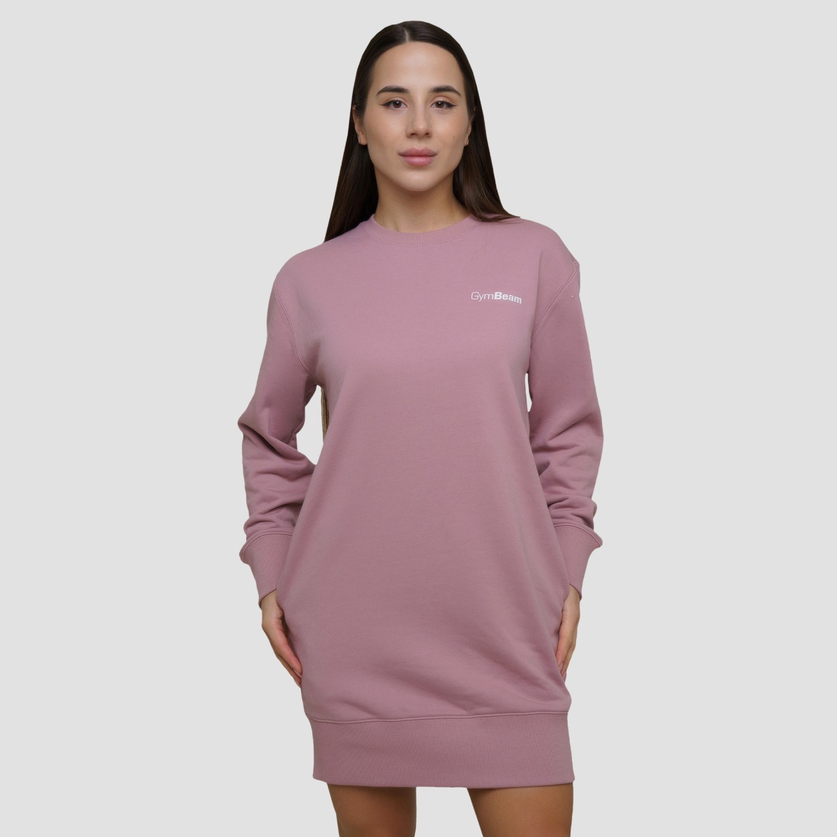 Dames Agile Longline Sweatshirt Woodrose - GymBeam