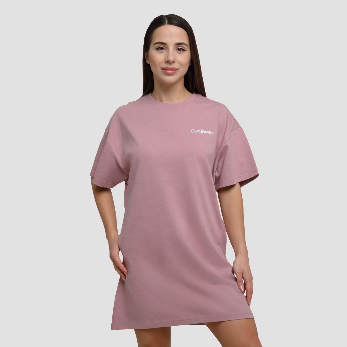 Dames Agile T-shirt Jurk Houtroos - GymBeam