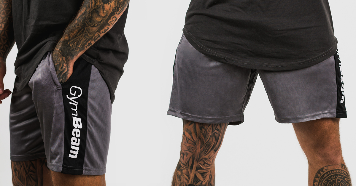 Heren Shorts Vertical Grey - GymBeam