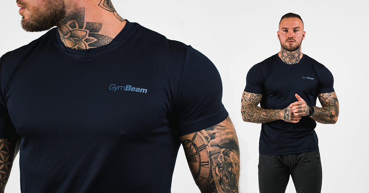 Heren T-shirt TRN Navy - GymBeam