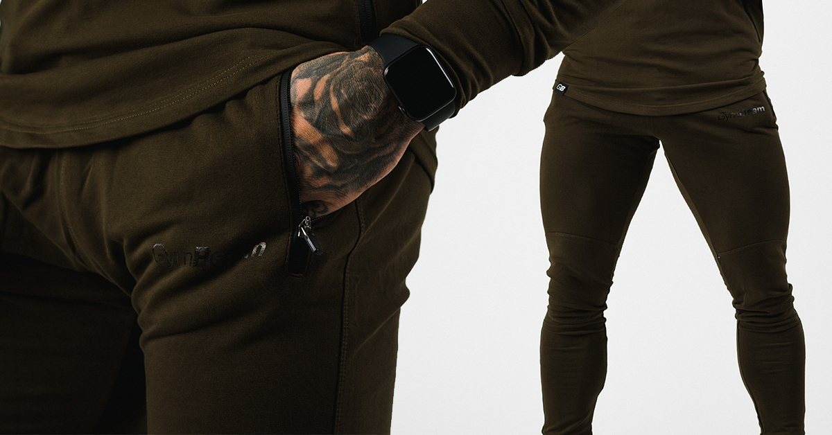 Sweatpants voor heren Urban Military Green - Gymbeam